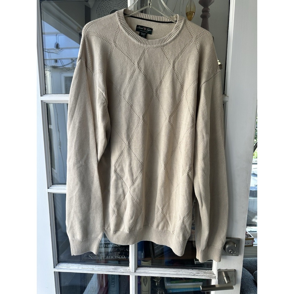 Vintage David Taylor Sweater Size Large Grey‎ Crewneck Pullover Classic USA 90s
